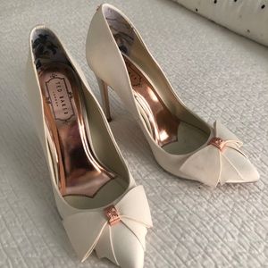 Ivory Satin Pumps